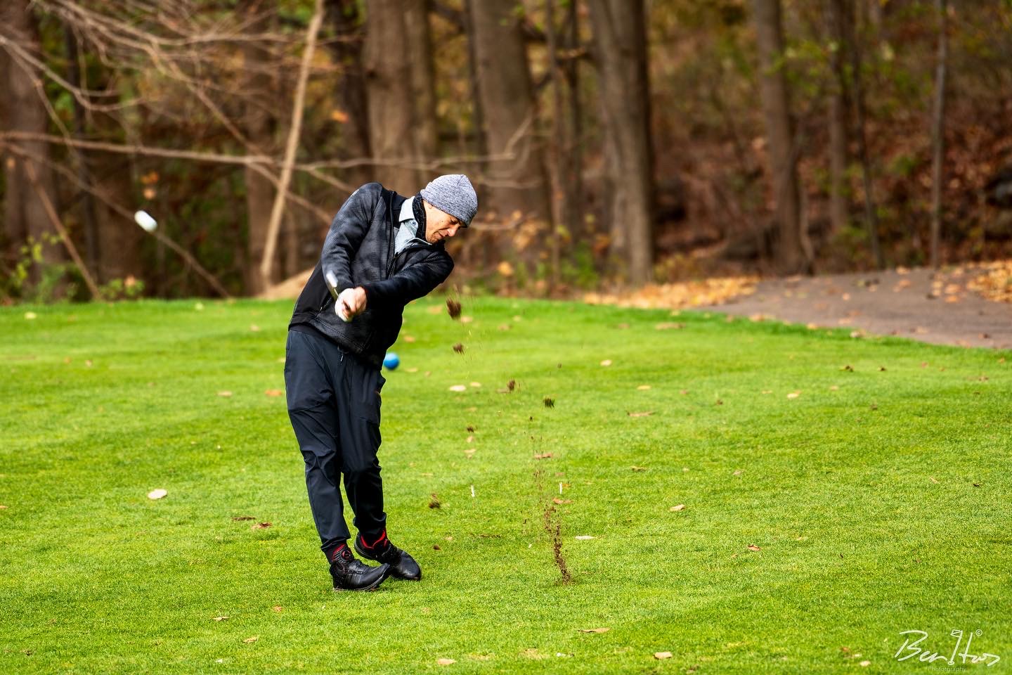 Golf swing follow through